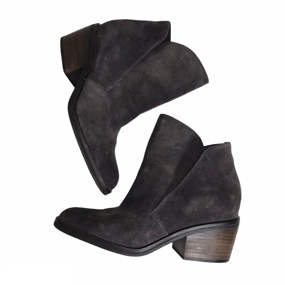 DOLCE VITA Teague Suede Ankle Booties Anthracite